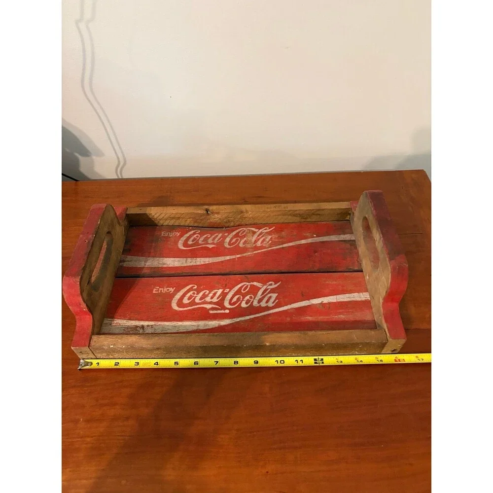 1971 Coca-Cola Wooden Serving Tray Rustic Reclaimed Coke Crate